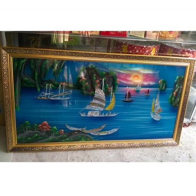 Tranh thuận buồm xuôi gió khảm ốc