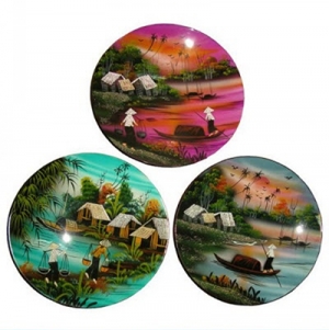 Tranh Dĩa Đồng Quê